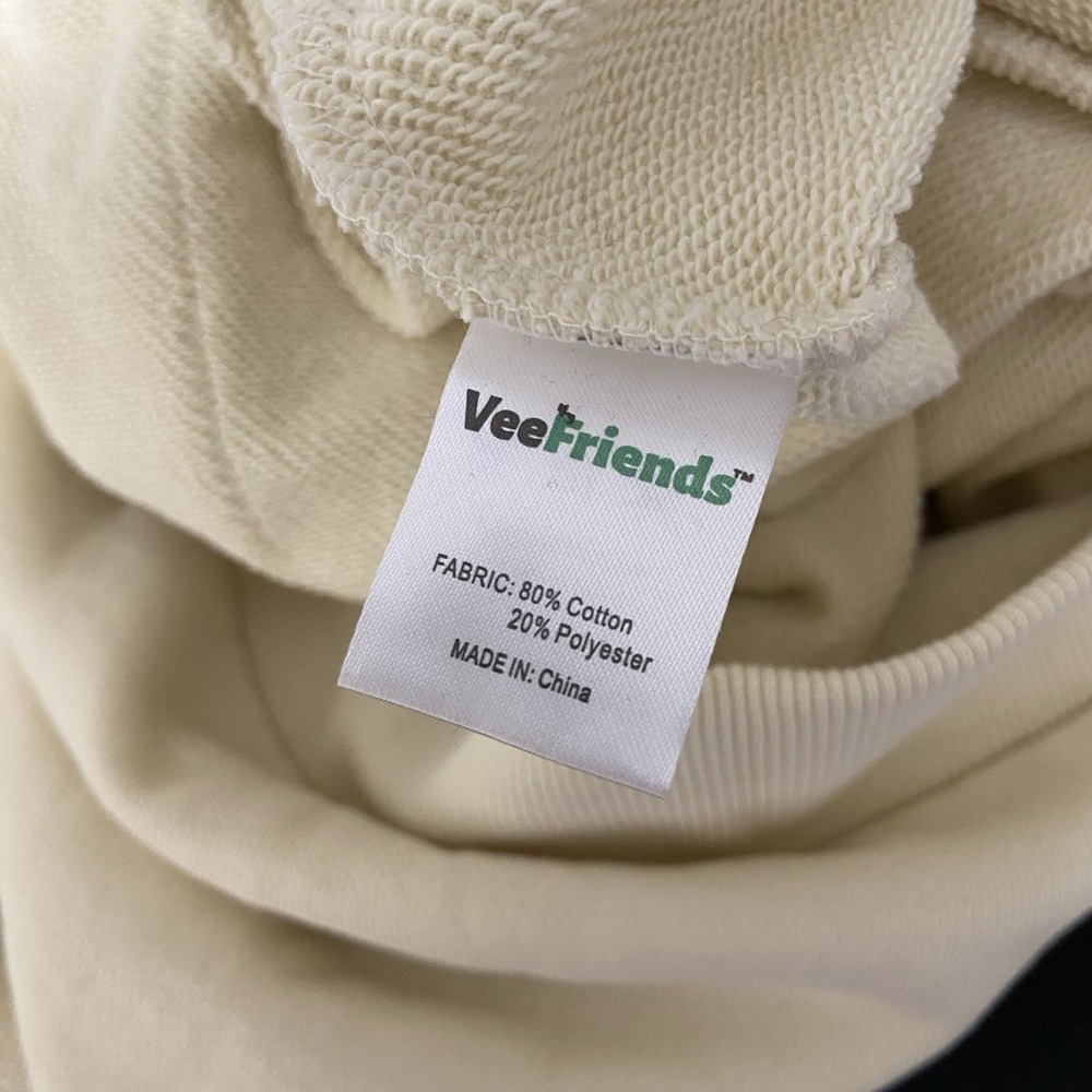 VeeFriends Hoodie men's XL Pullover Sweatshirt Graphic Logo Gary Vee Beige Tan - Picture 8 of 16